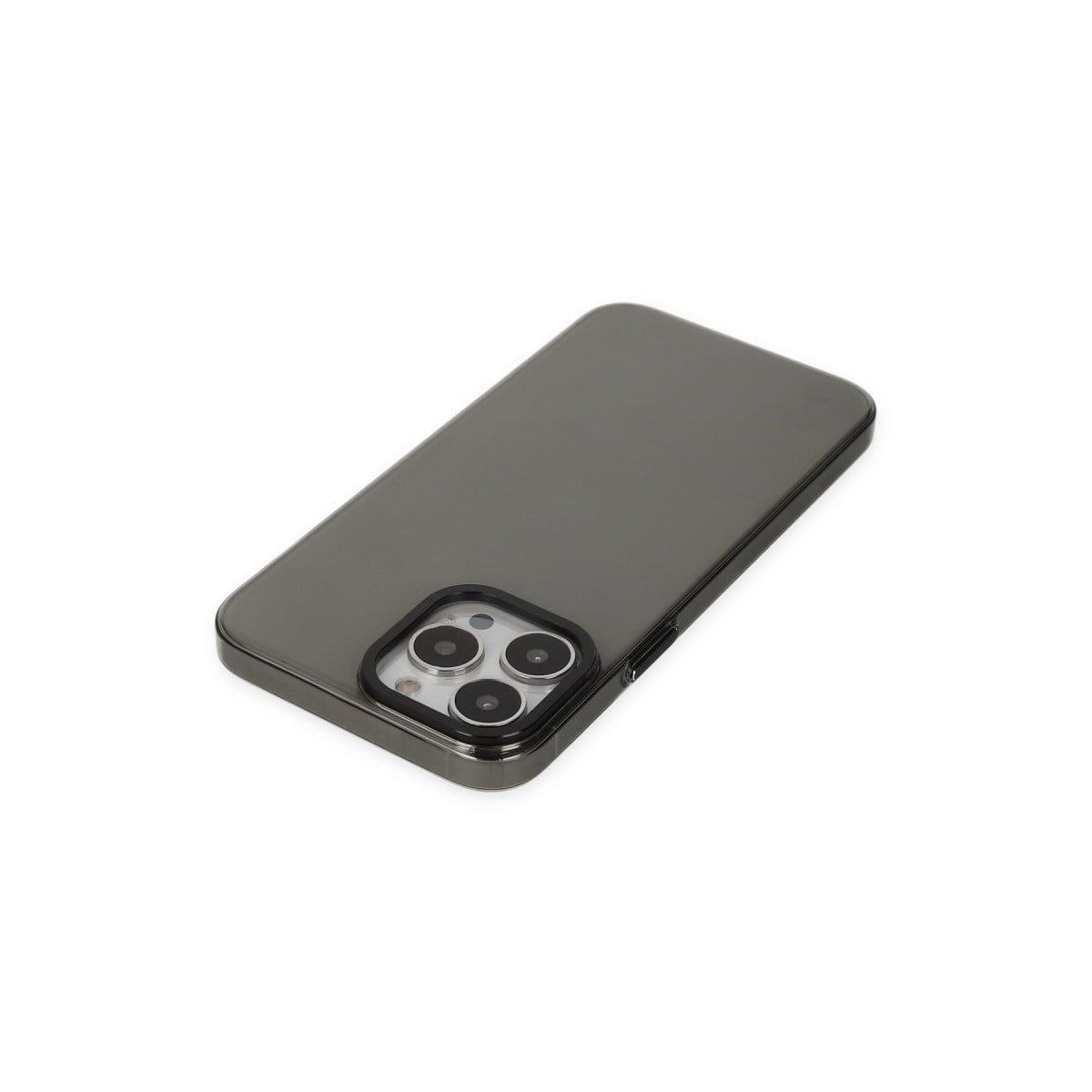 iPhone 13 Pro Max Kılıf Anka PC Sert Metal Kapak - Siyah