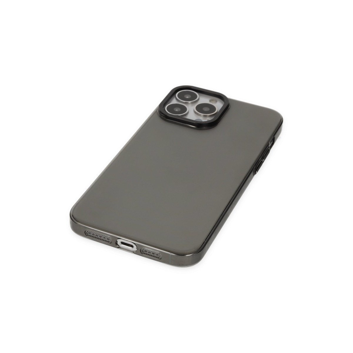 iPhone 13 Pro Max Kılıf Anka PC Sert Metal Kapak - Siyah