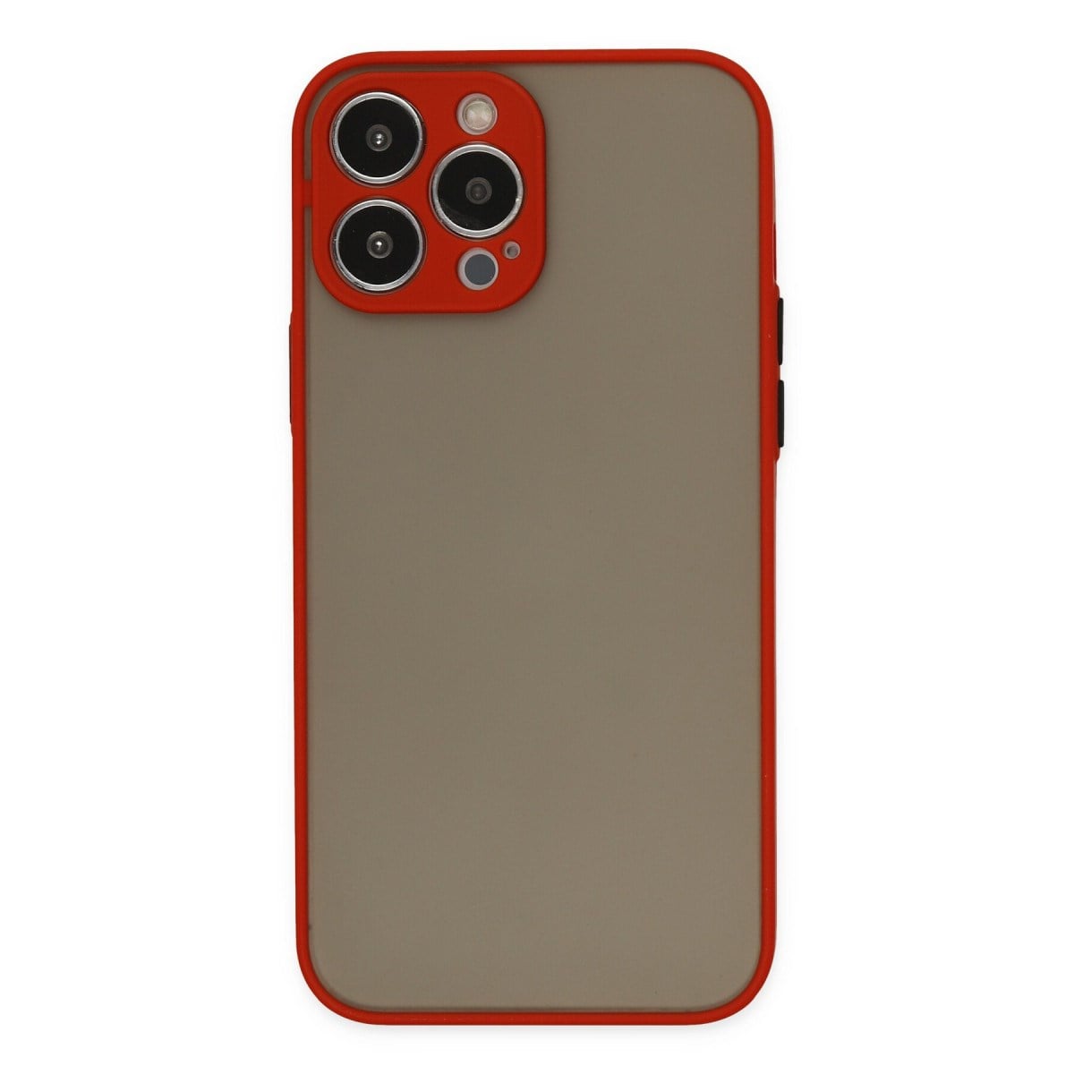 iPhone 13 Pro Max Kılıf Montreal Silikon Kapak - Kırmızı