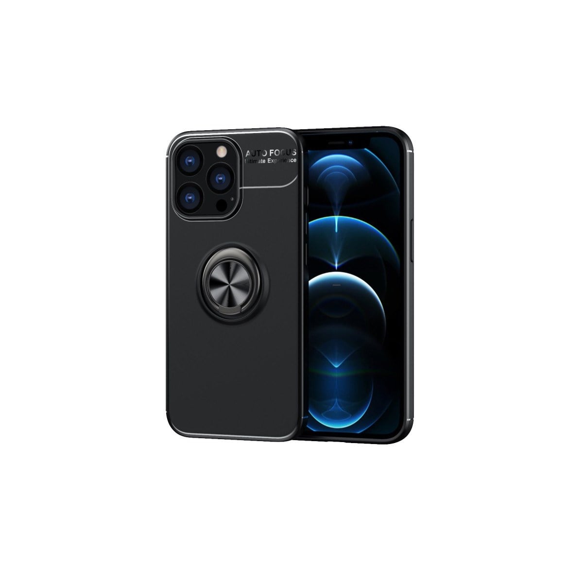 iPhone 13 Pro Max Kılıf Range Yüzüklü Silikon - Siyah