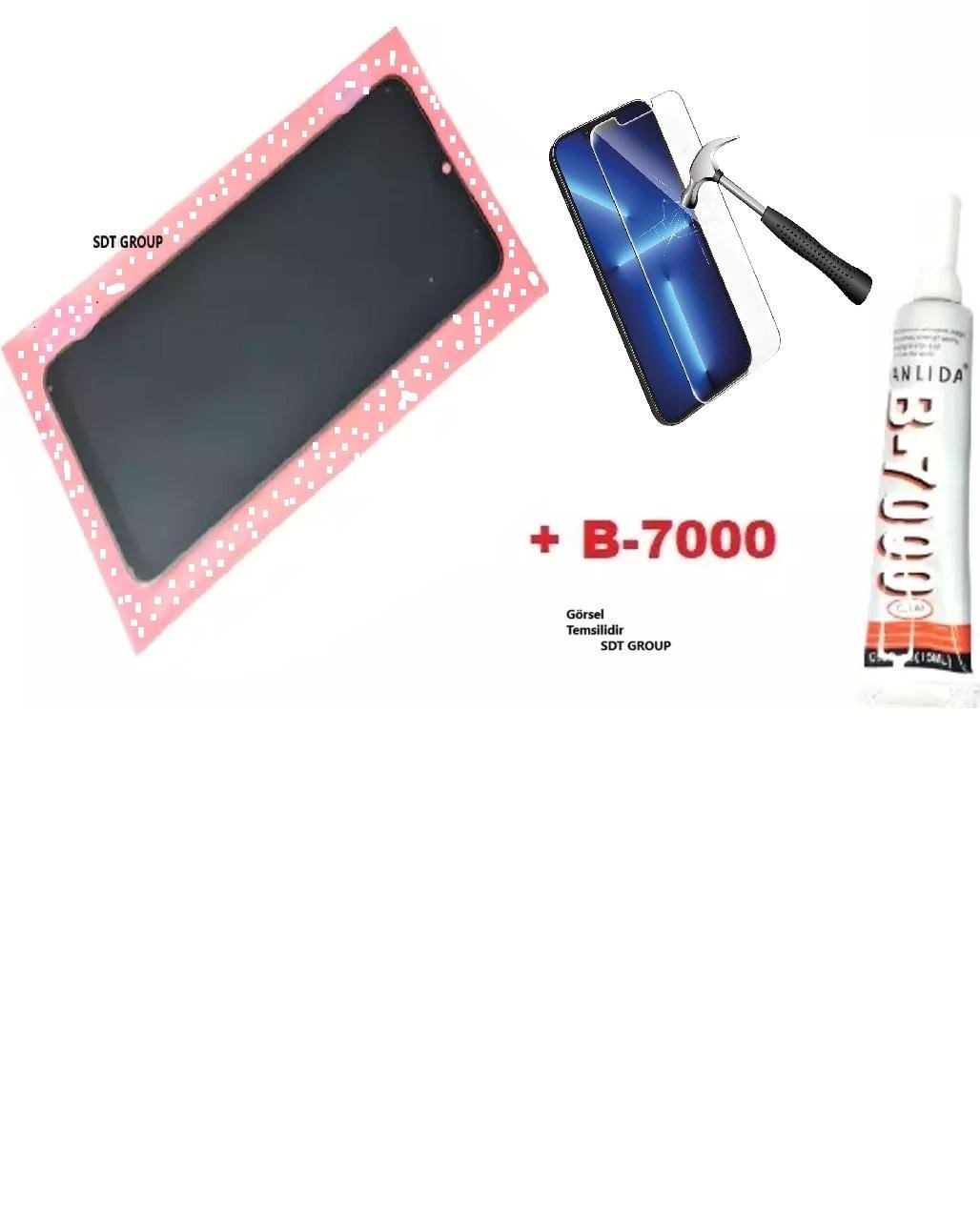 iPhone 13 Uyumlu Ekran (GX) Kırılmaz Cam + B7000