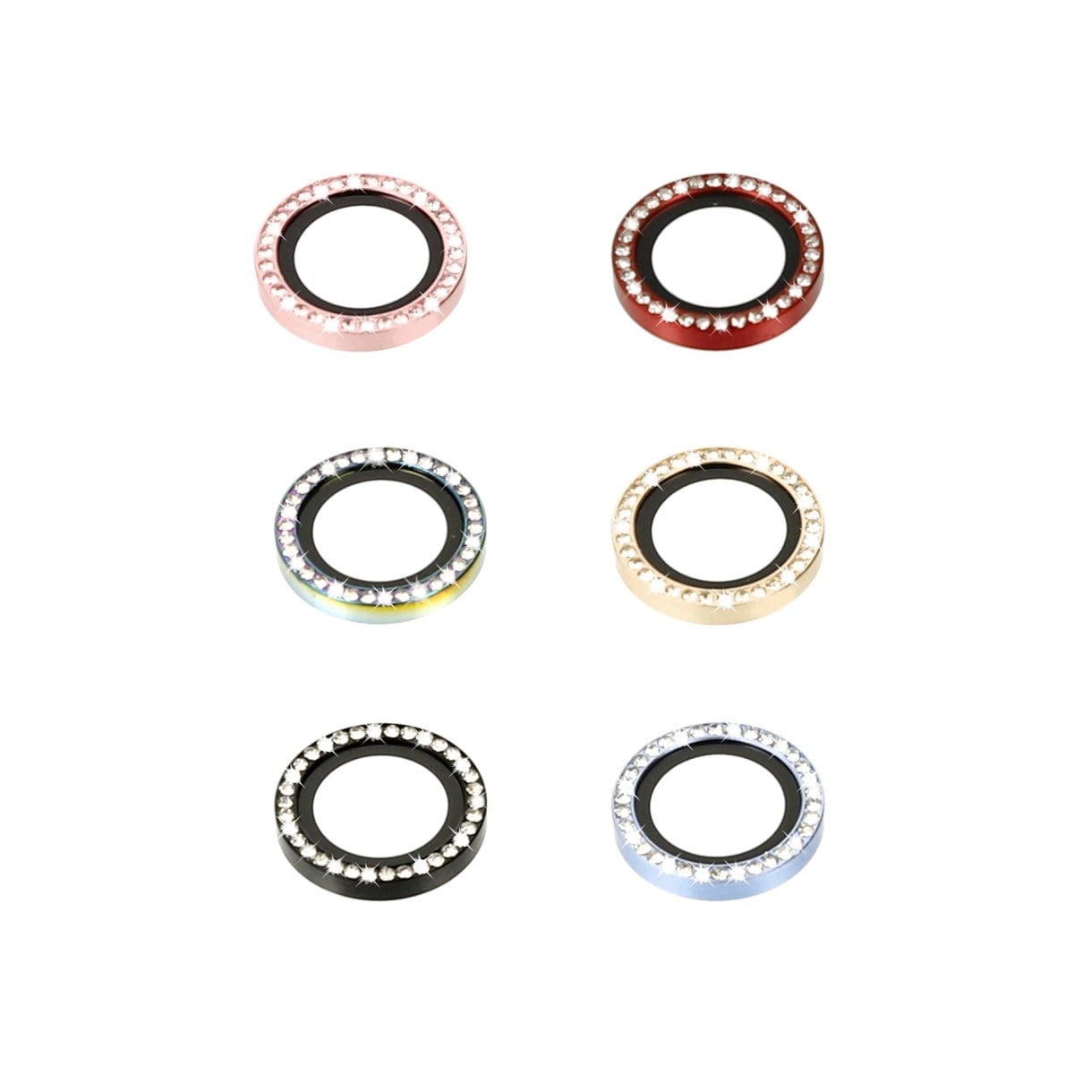 iPhone 14 Diamond Kamera Lens - Kırmızı