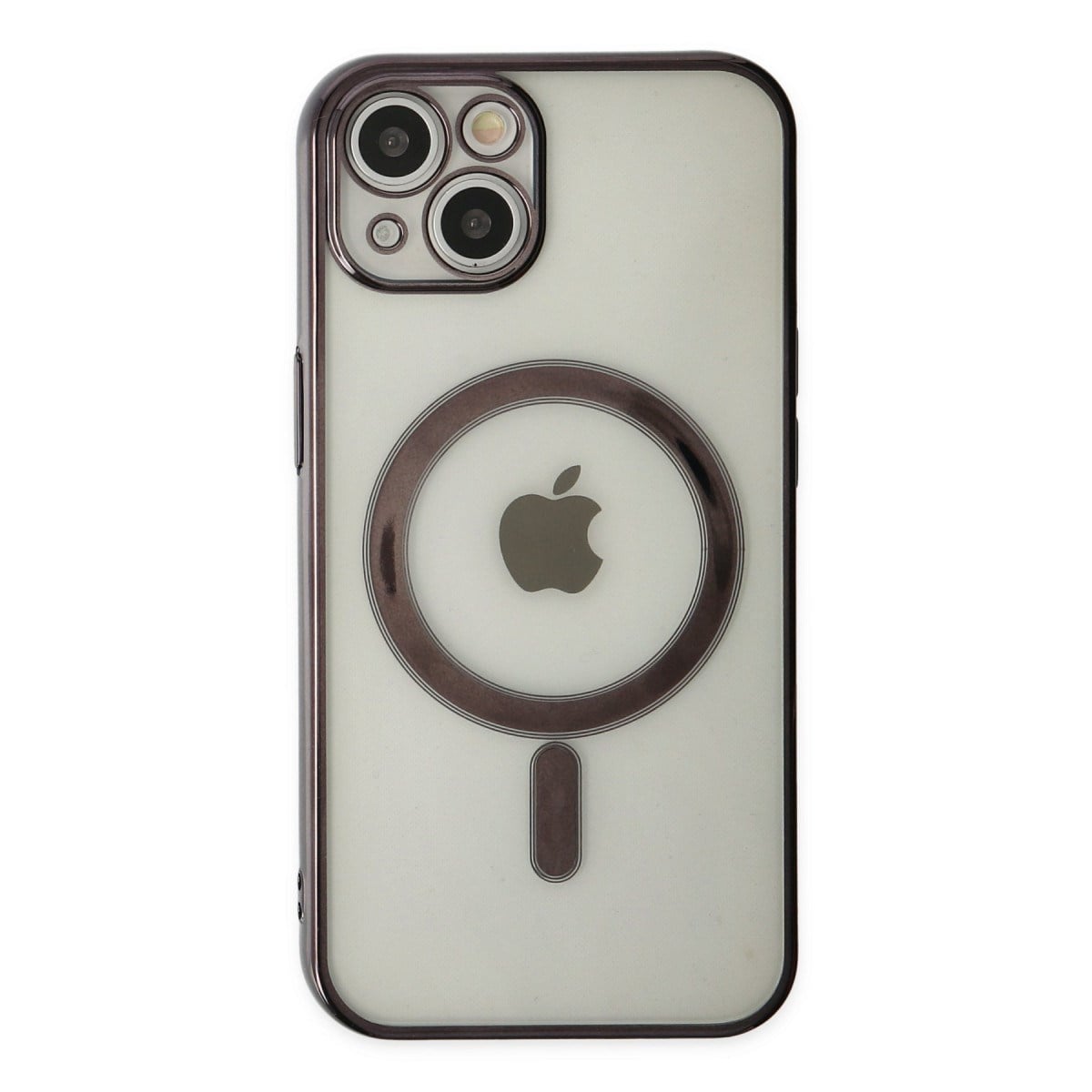 iPhone 14 Plus Kılıf Magneticsafe Lazer Silikon - Siyah