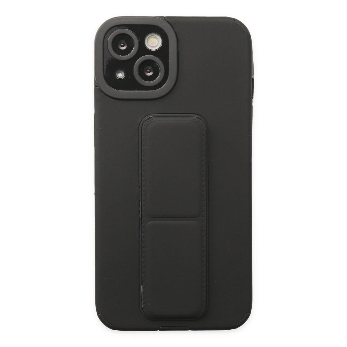 iPhone 14 Plus Kılıf Mega Standlı Silikon - Siyah