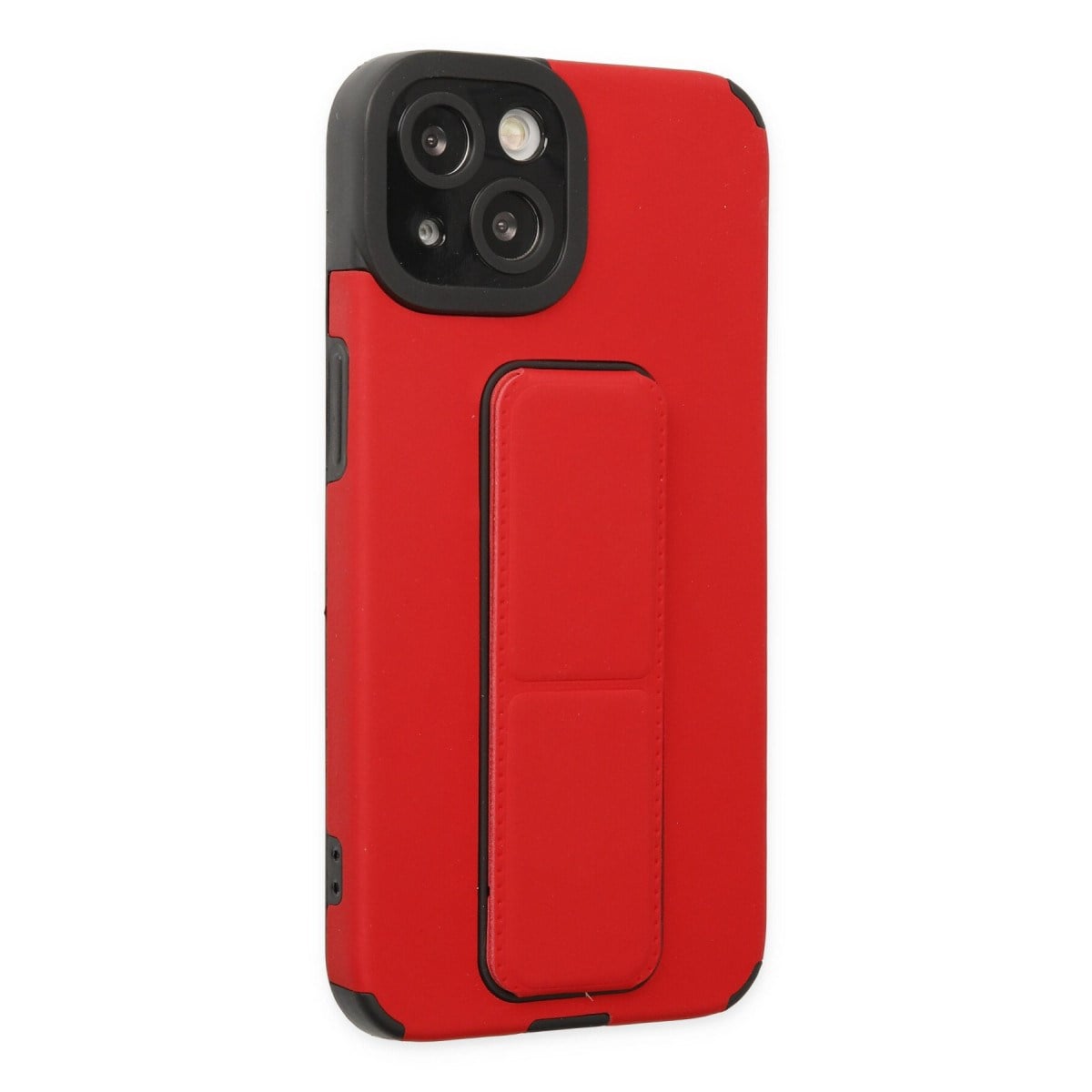 iPhone 14 Plus Kılıf Mega Standlı Silikon - Kırmızı
