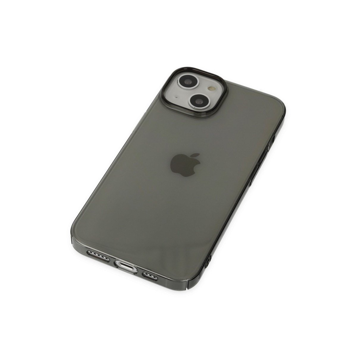 iPhone 14 Plus Kılıf Pc Sert Şeffaf Kapak - Siyah