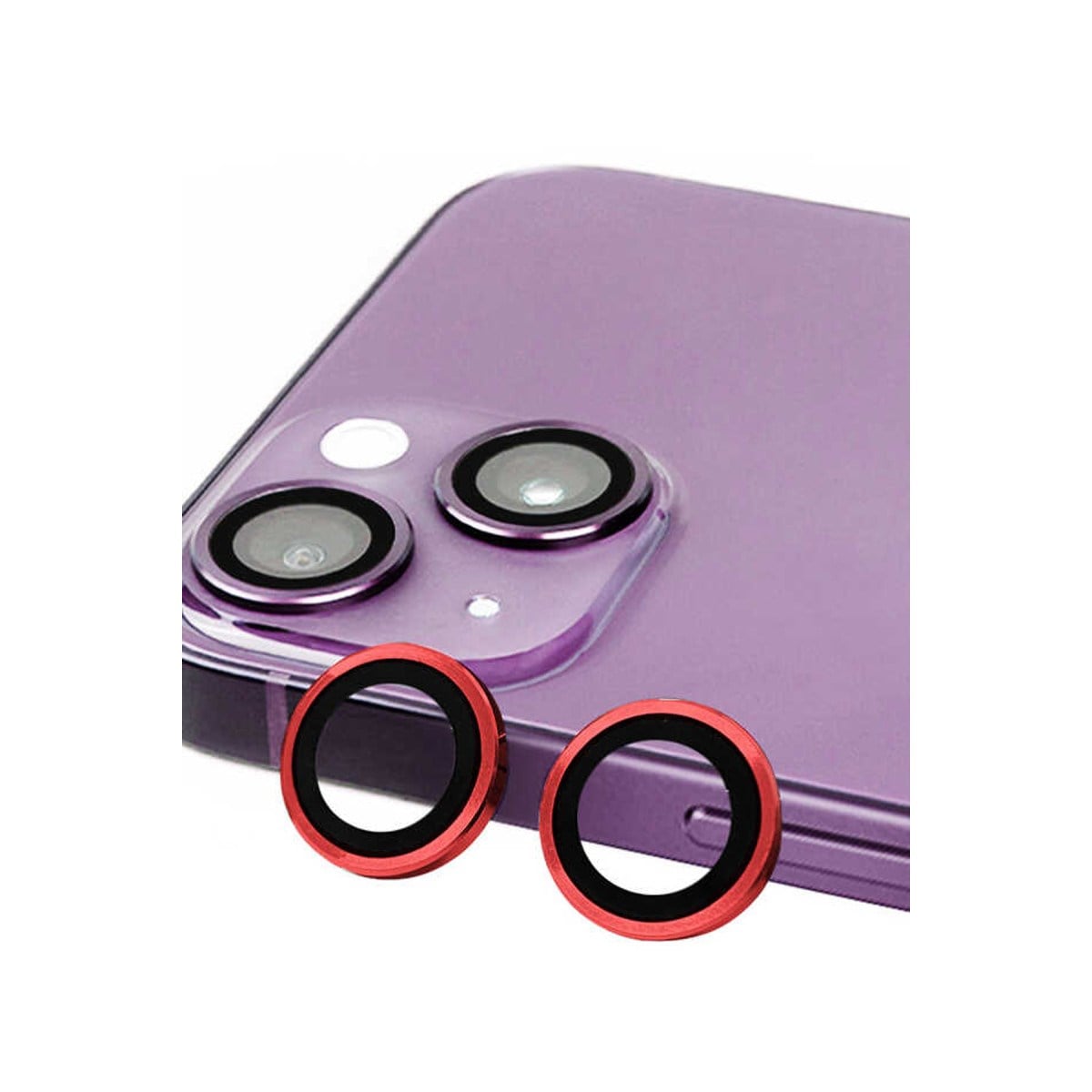 iPhone 14 Plus Raze Metal Kamera Lens - Kırmızı
