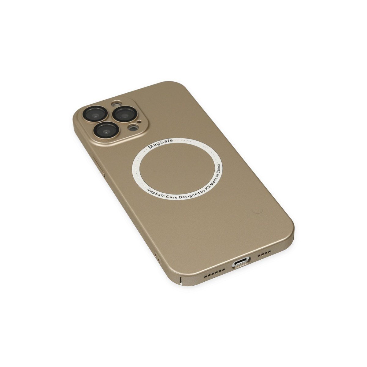 iPhone 14 Pro Kılıf Jack Magneticsafe Lens Silikon - Gold