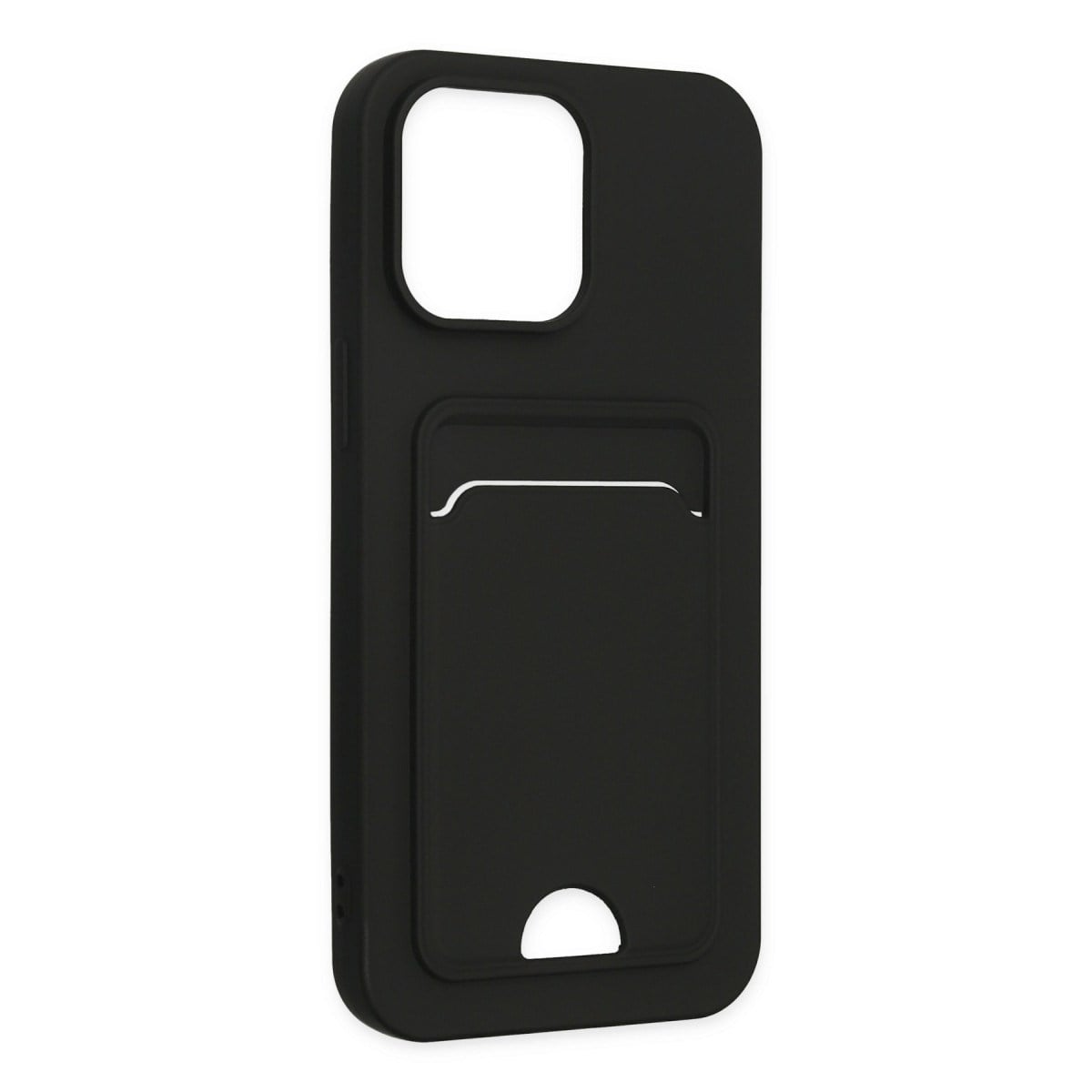 iPhone 14 Pro Kılıf Kelvin Kartvizitli Silikon - Siyah