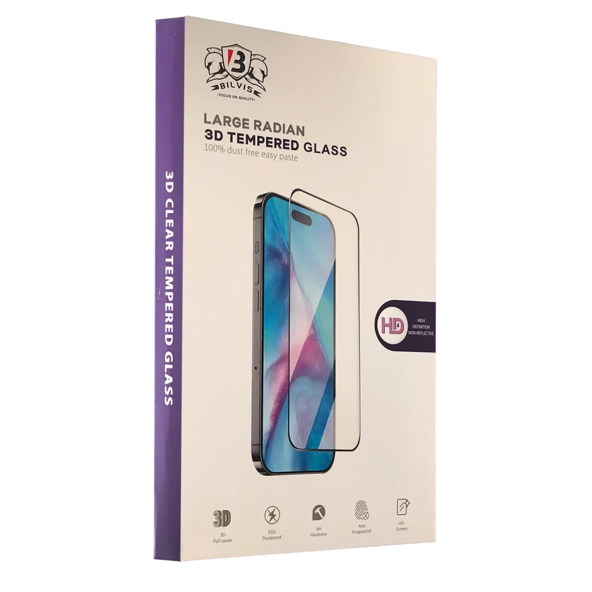 iPhone 14 Pro Max Bilvis 3D Radian Cam Ekran Koruyucu