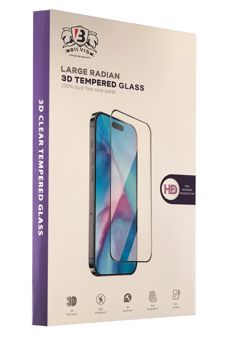 iPhone 14 Pro Max Bilvis 3D Radian Cam Ekran Koruyucu