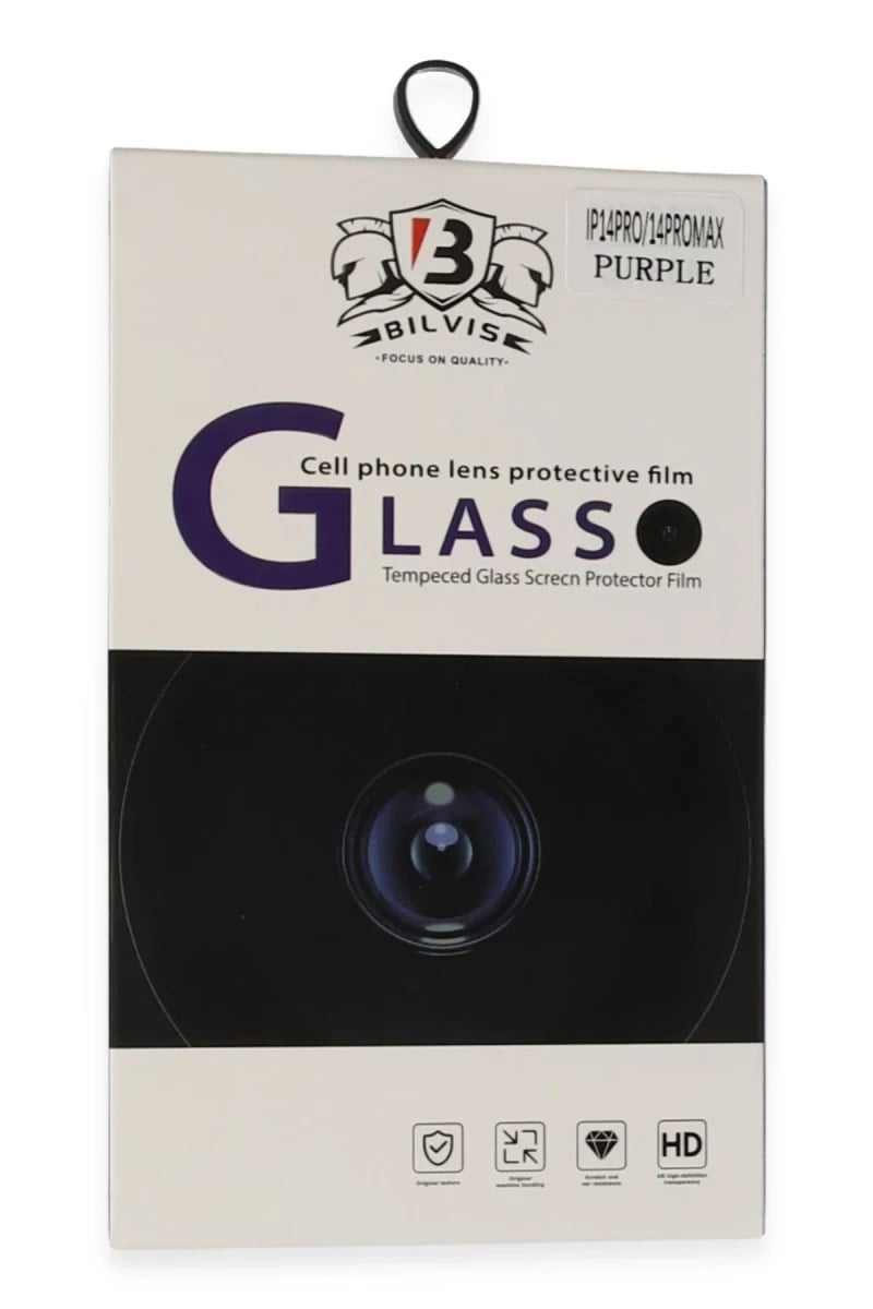 iPhone 14 Pro Max Bilvis Titan Kamera Lens - Derin Mor