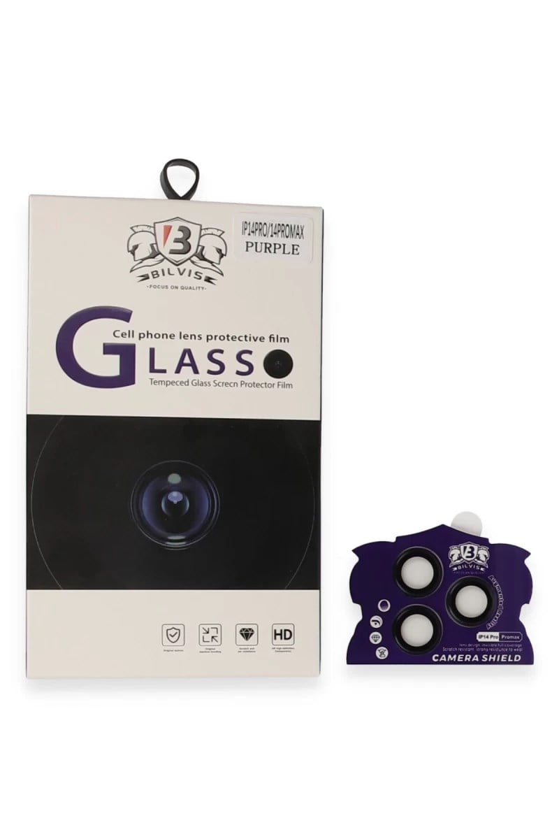 iPhone 14 Pro Max Bilvis Titan Kamera Lens - Derin Mor