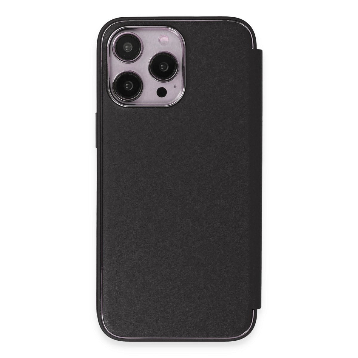 iPhone 14 Pro Max Kılıf Dolpin Kapaklı - Siyah