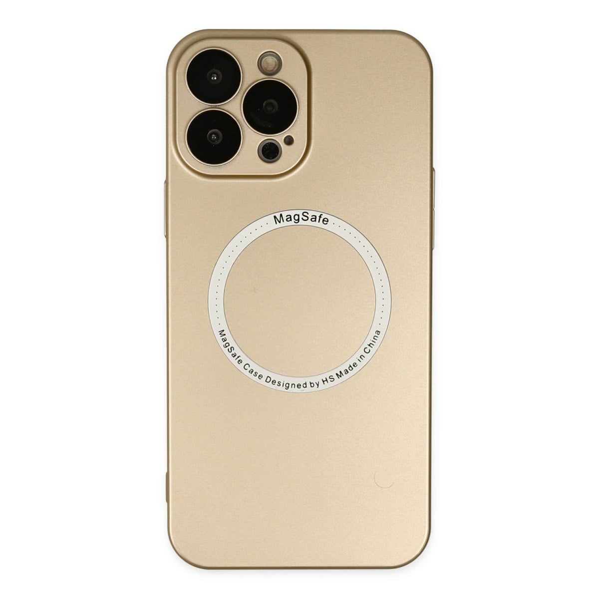 iPhone 14 Pro Max Kılıf Jack Magneticsafe Lens Silikon - Gold