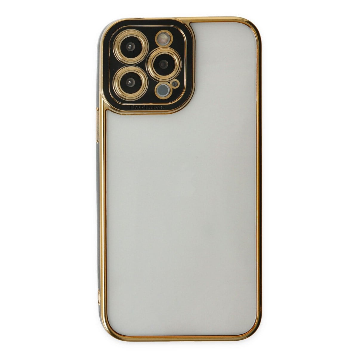 iPhone 14 Pro Max Kılıf Liva Lens Silikon - Siyah