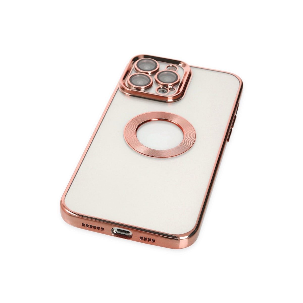 iPhone 14 Pro Max Kılıf Slot Silikon - Rose Gold