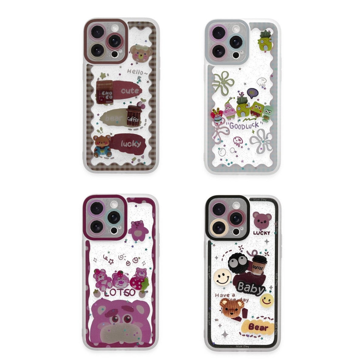 iPhone 14 Pro Max Kılıf Sweet Desenli Silikon Kapak - Sarı