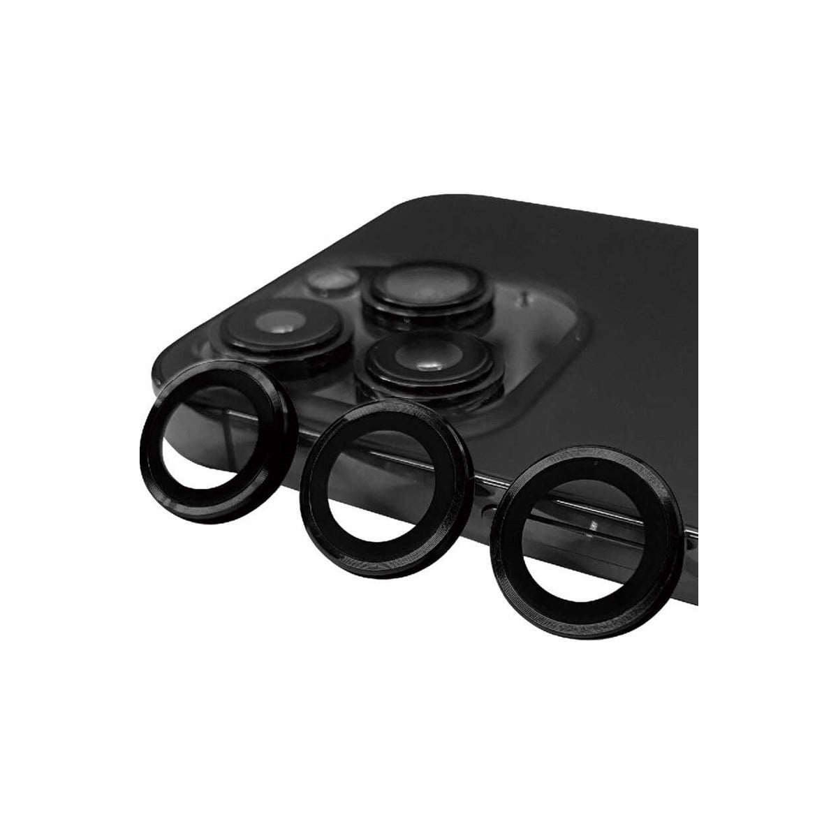 iPhone 14 Pro Max Raze Metal Kamera Lens - Siyah