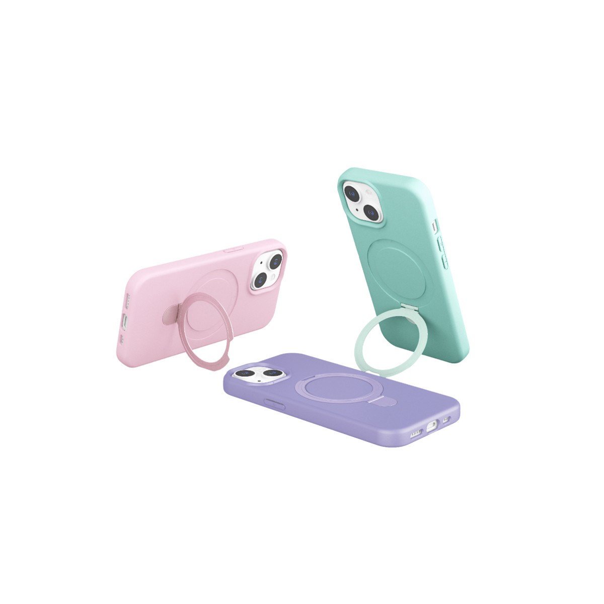 iPhone 14 Regal Magsafe Standlı Kapak - Siyah