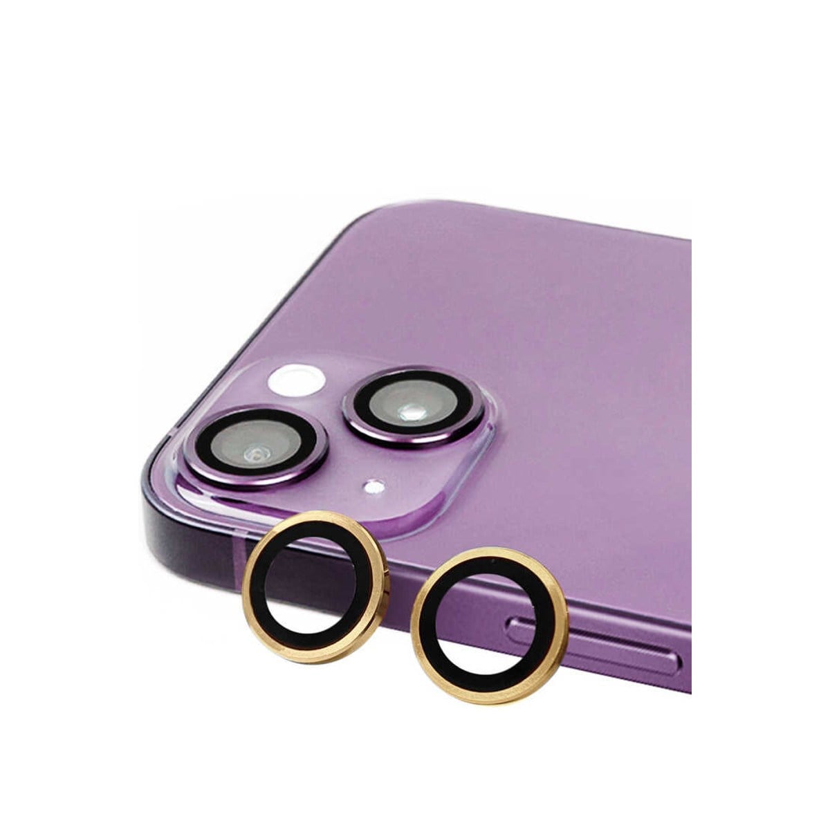 iPhone 15 Plus Raze Metal Kamera Lens - Sarı