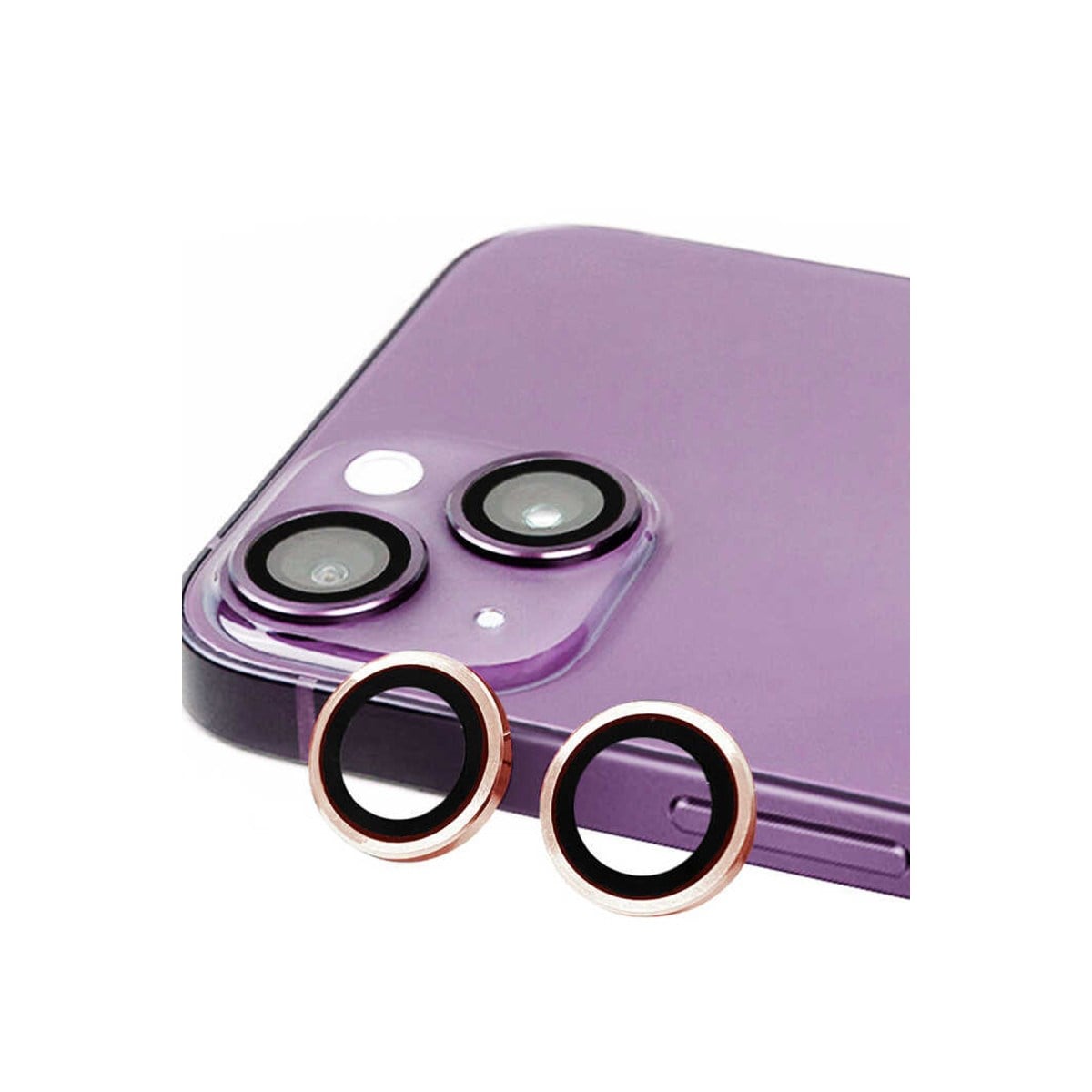 iPhone 15 Plus Raze Metal Kamera Lens - Pembe