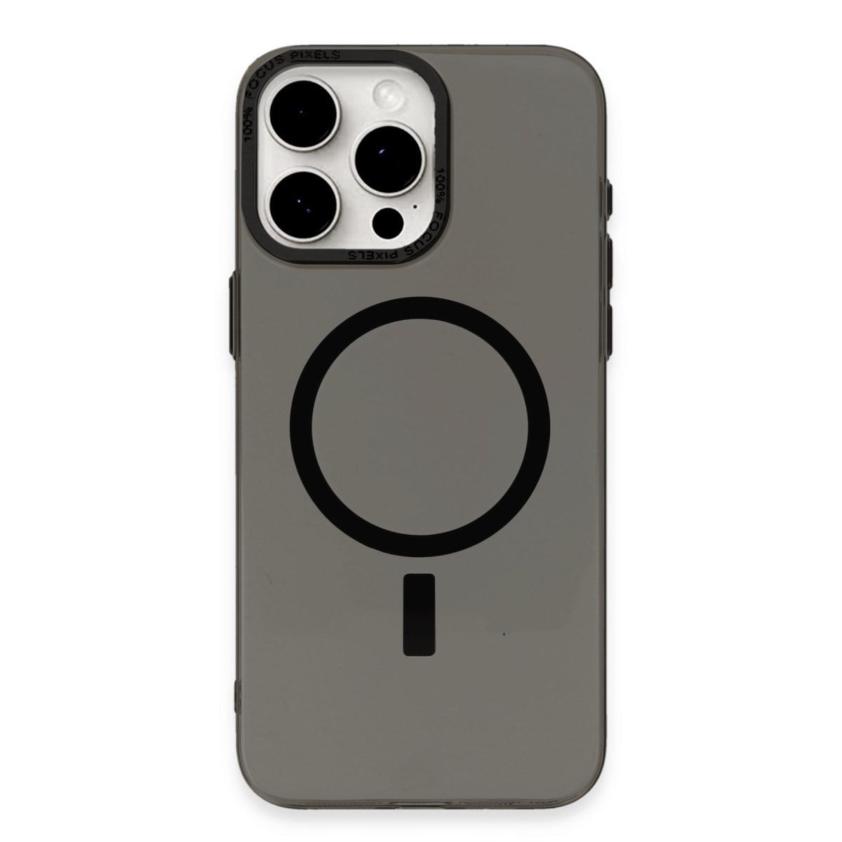 iPhone 15 Pro Kılıf Anka PC Magneticsafe Sert Metal Kapak - Siyah