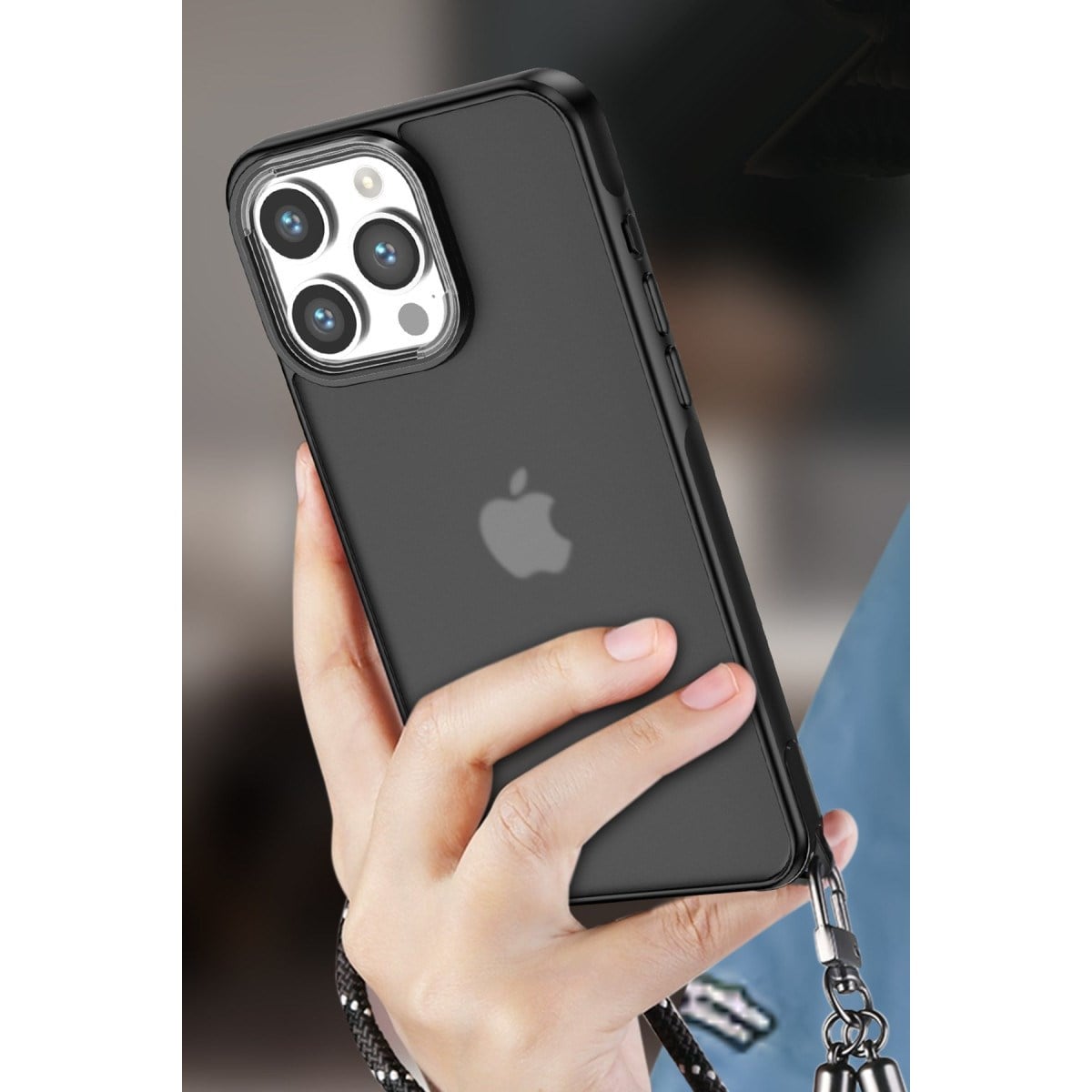 iPhone 15 Pro Kılıf Elegant Kapak - Siyah