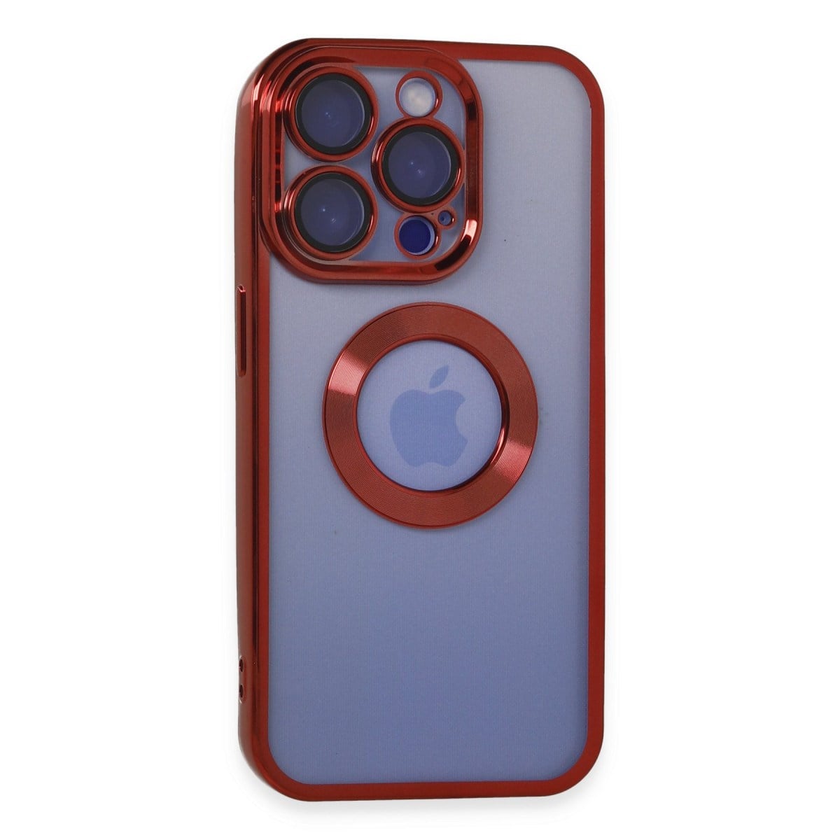 iPhone 15 Pro Kılıf Slot Silikon - Kırmızı