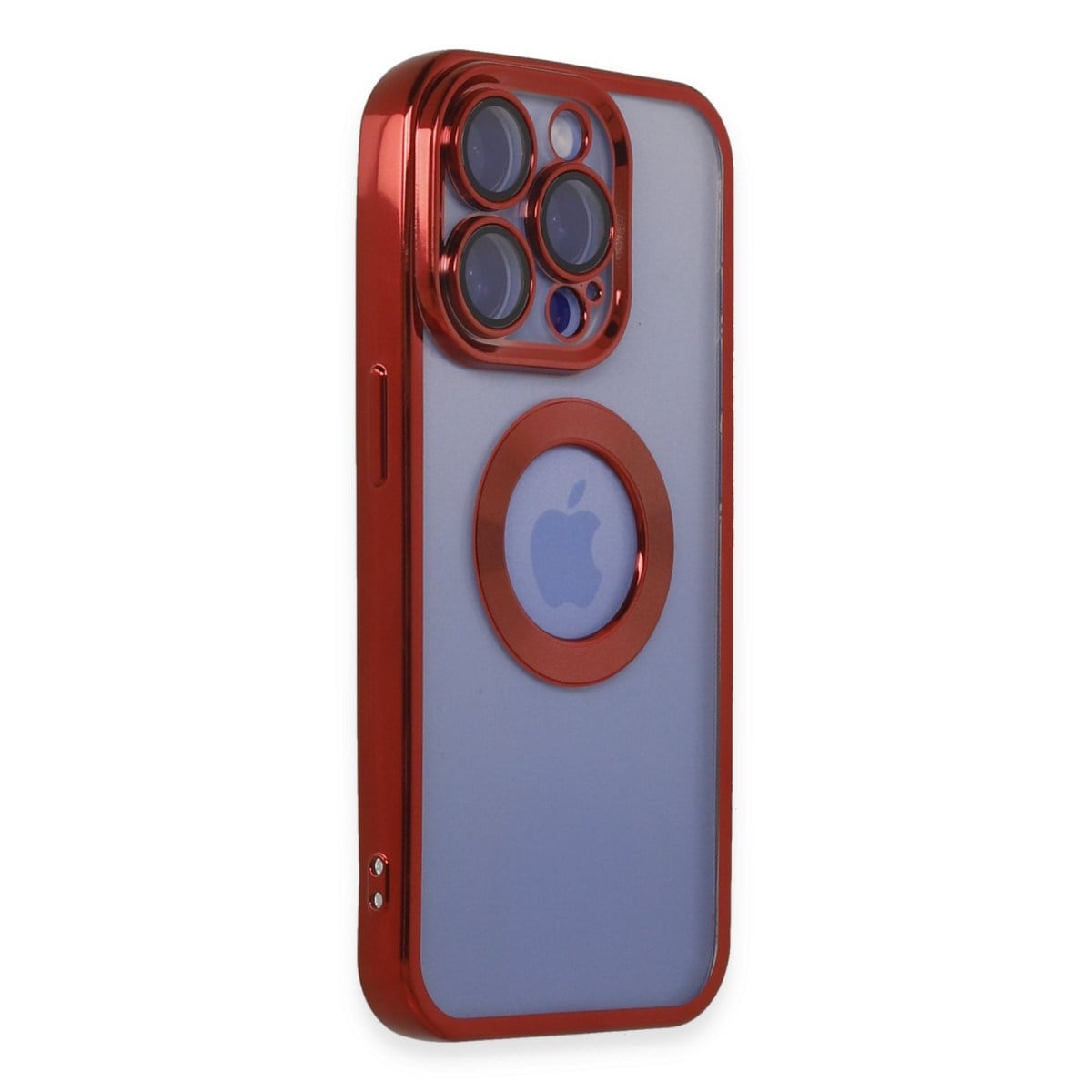 iPhone 15 Pro Kılıf Slot Silikon - Kırmızı