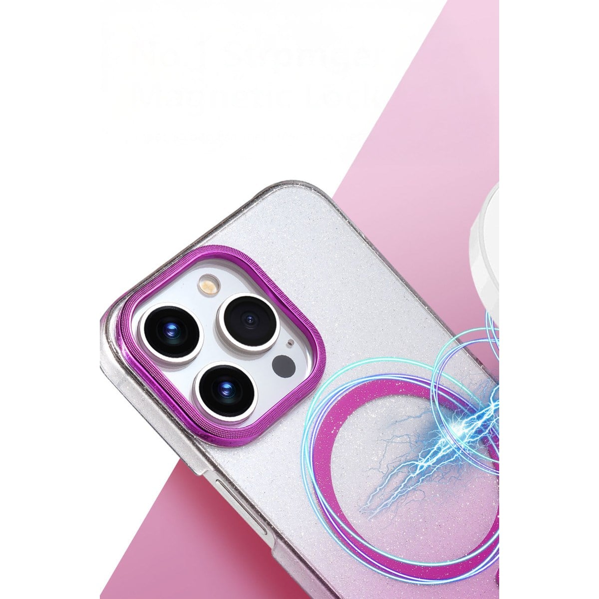 iPhone 15 Pro Max Glossy Magsafe Kapak - Siyah