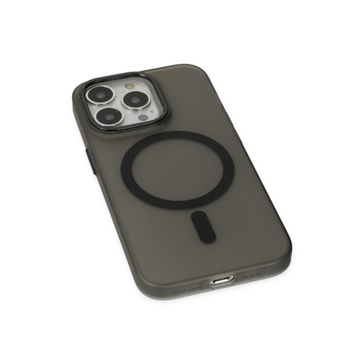 iPhone 15 Pro Max Kılıf Lodos Magneticsafe Mat Kapak - Siyah