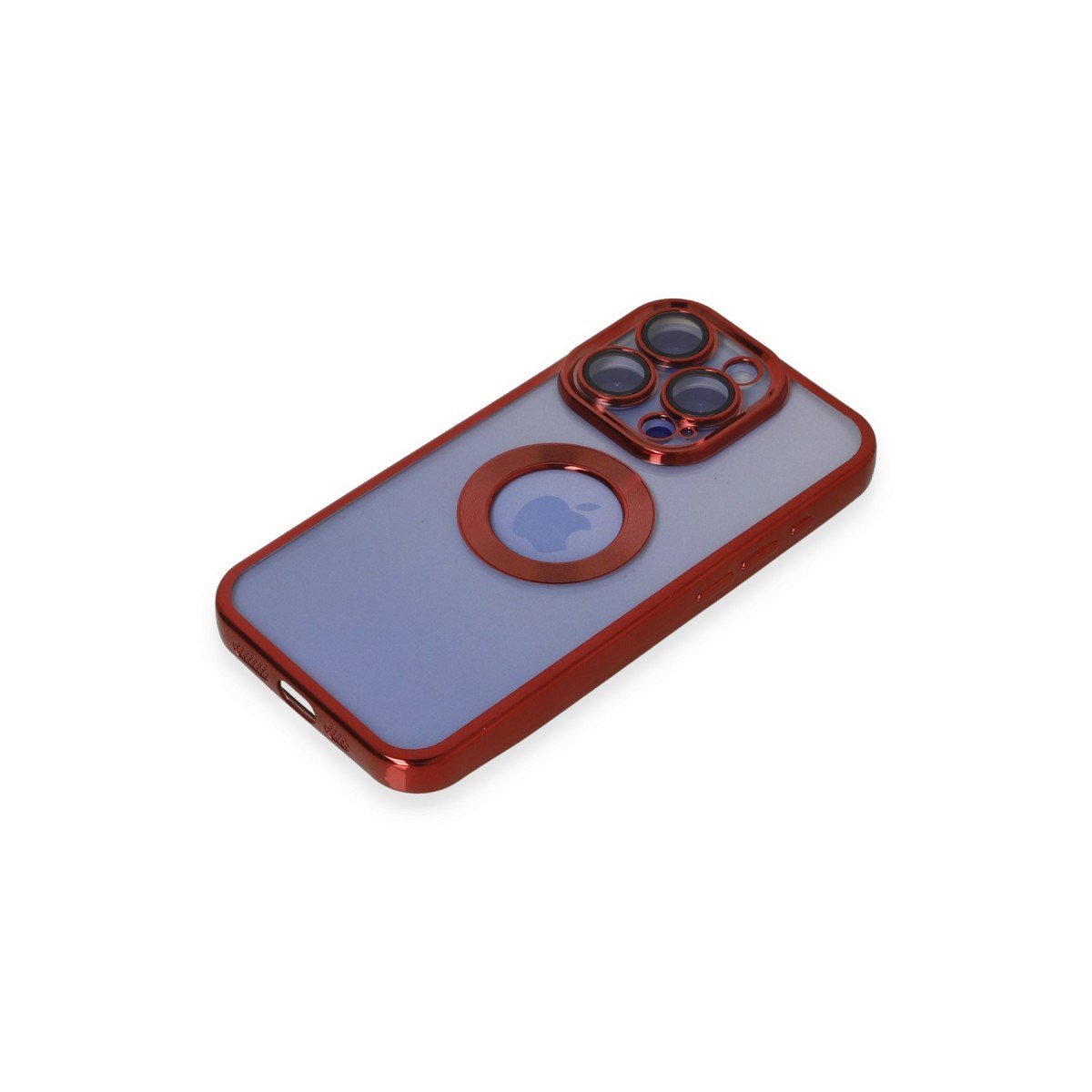 iPhone 15 Pro Max Kılıf Slot Silikon - Kırmızı