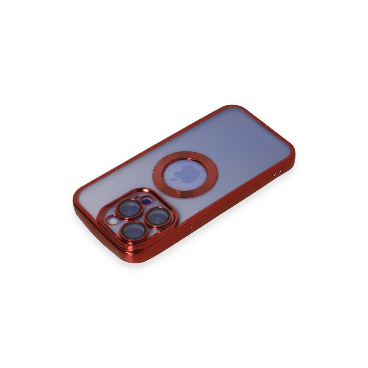 iPhone 15 Pro Max Kılıf Slot Silikon - Kırmızı