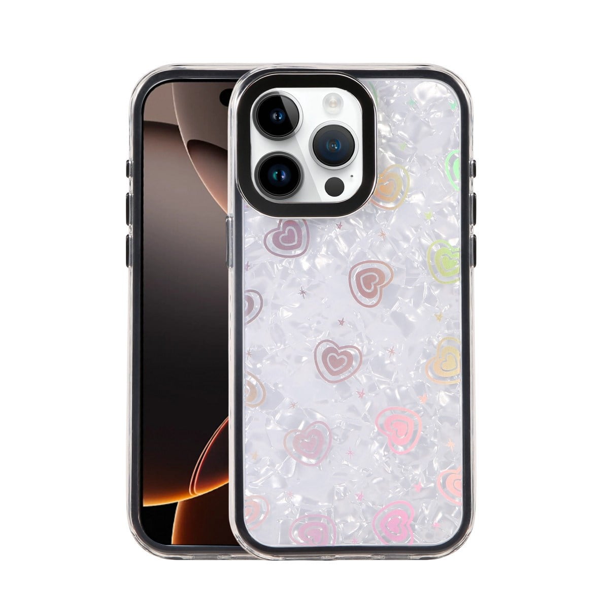 iPhone 15 Pro Max Lumi Desenli Kapak - Siyah