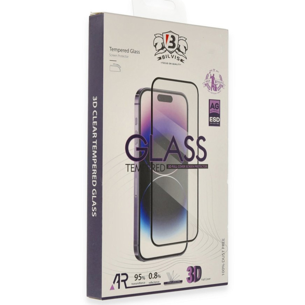 iPhone 16 Bilvis 3D Mat Cam Ekran Koruyucu