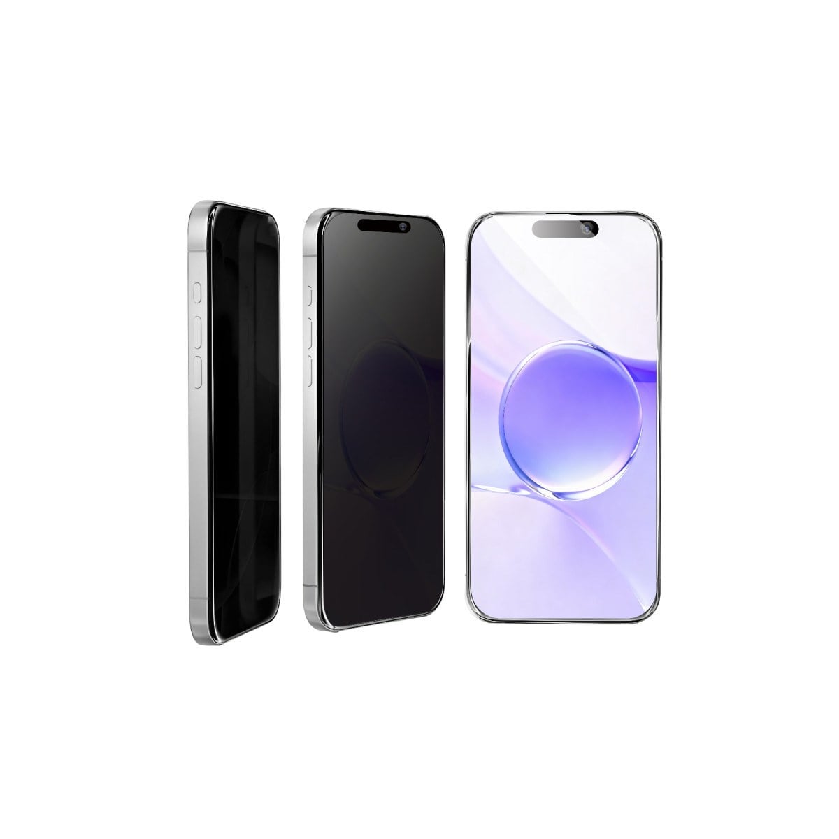 iPhone 16 Bilvis 5in1 5D Magic Hayalet Cam Ekran Koruyucu - Siyah
