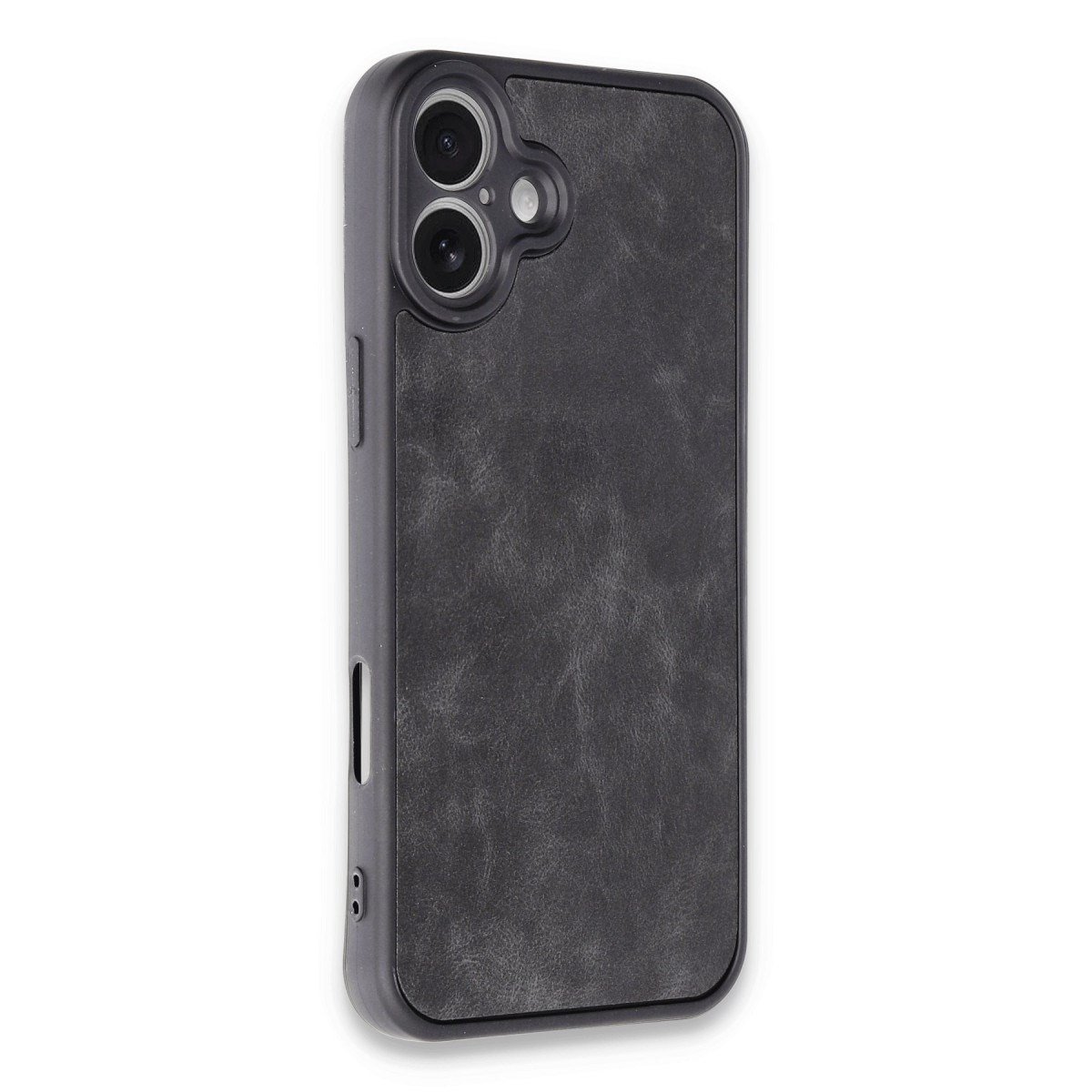 iPhone 16 Plus Kılıf Aras Deri Kapak - Siyah