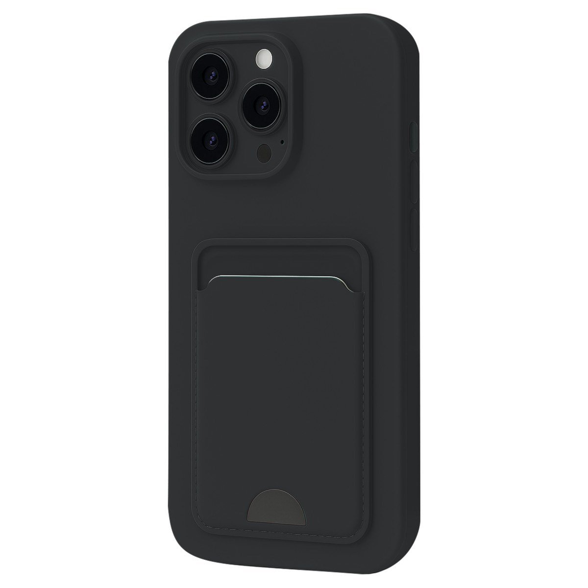 iPhone 16 Plus Kılıf Kelvin Kartvizitli Silikon - Siyah