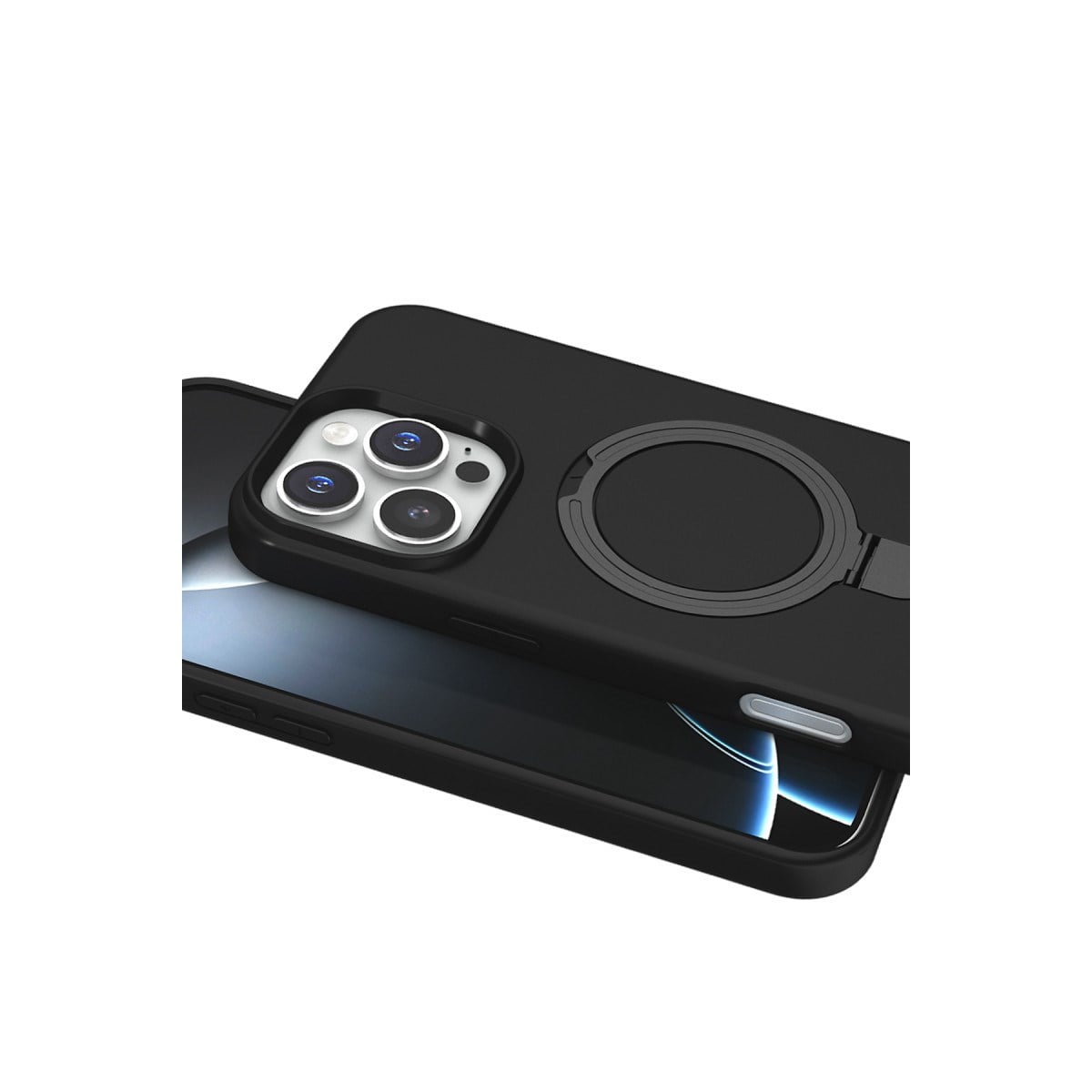 iPhone 16 Pro Max Regal Magsafe Standlı Kapak - Siyah