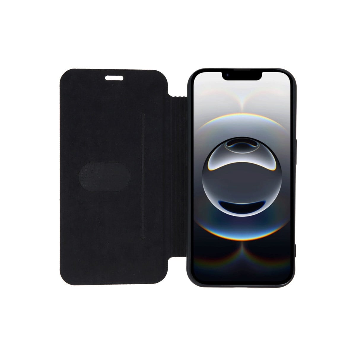 iPhone 16E Kılıf Flip Cover - Siyah