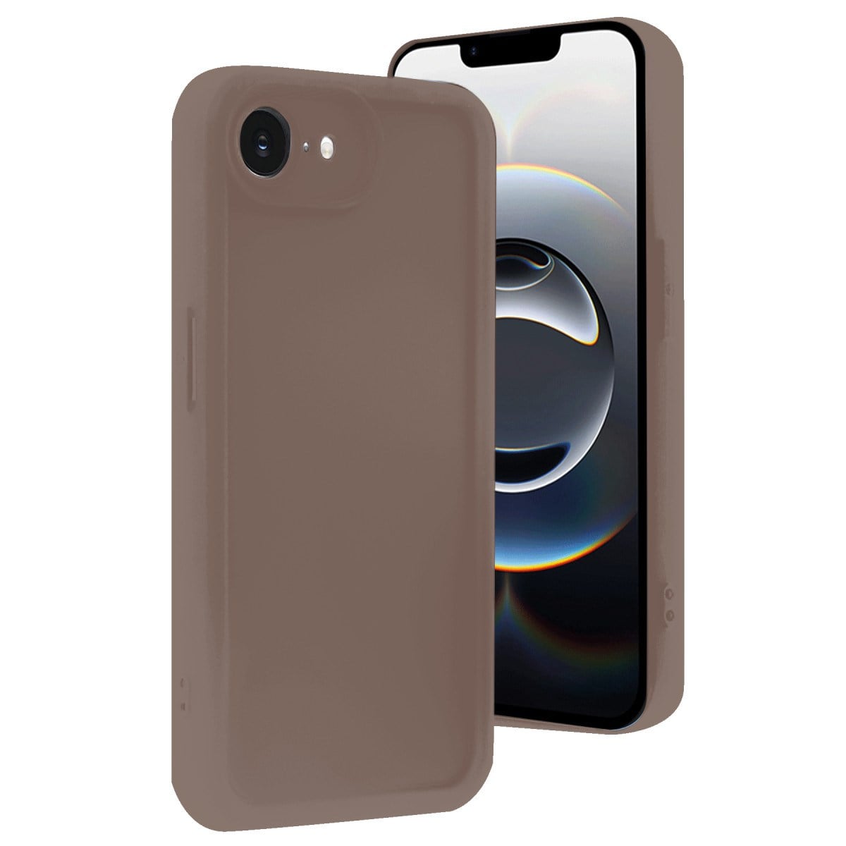 iPhone 16E Kılıf Viera Silikon - Kahverengi