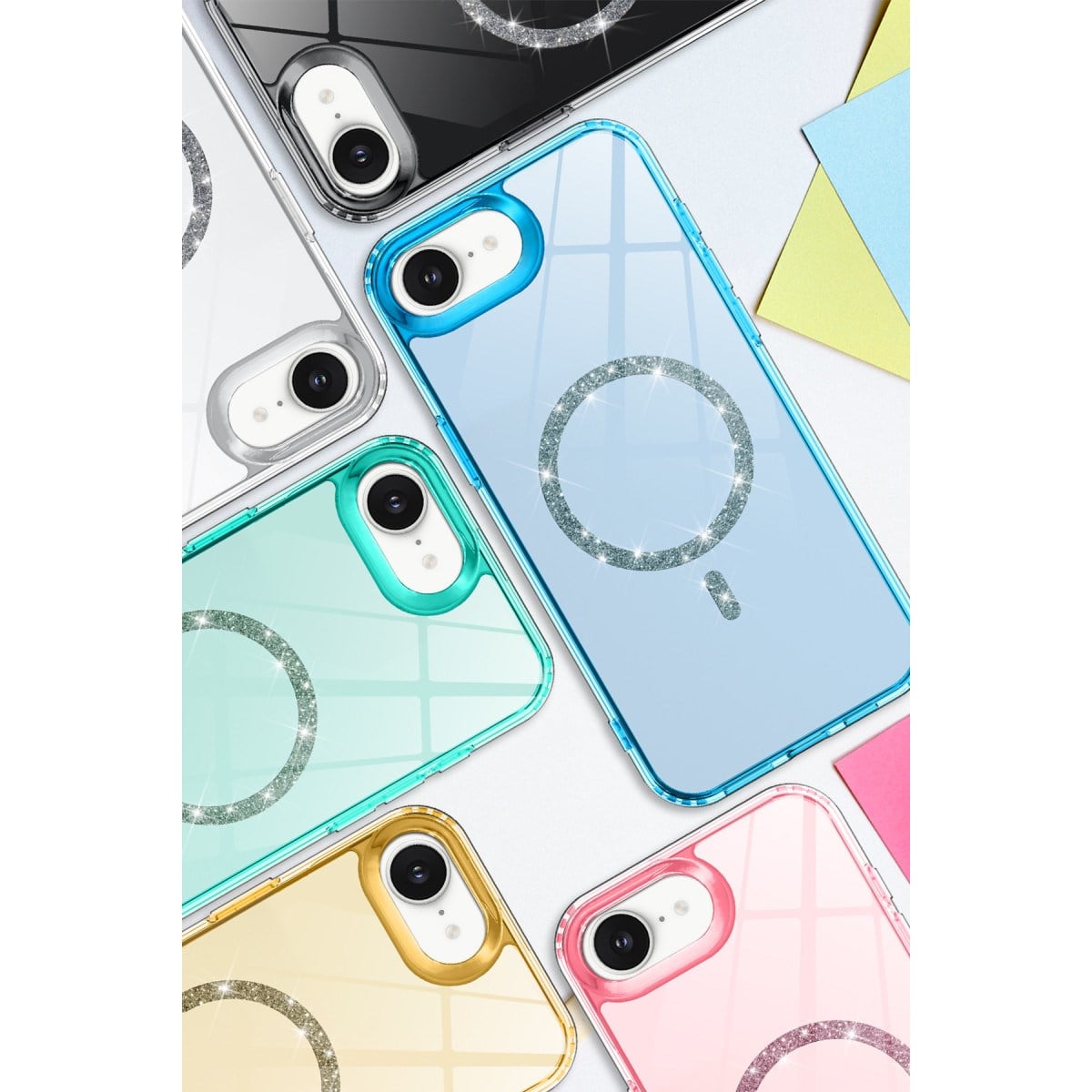 iPhone 16E Live Diamond Magsafe Kapak - Siyah