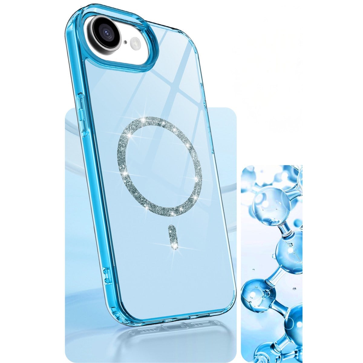 iPhone 16E Live Diamond Magsafe Kapak - Siyah