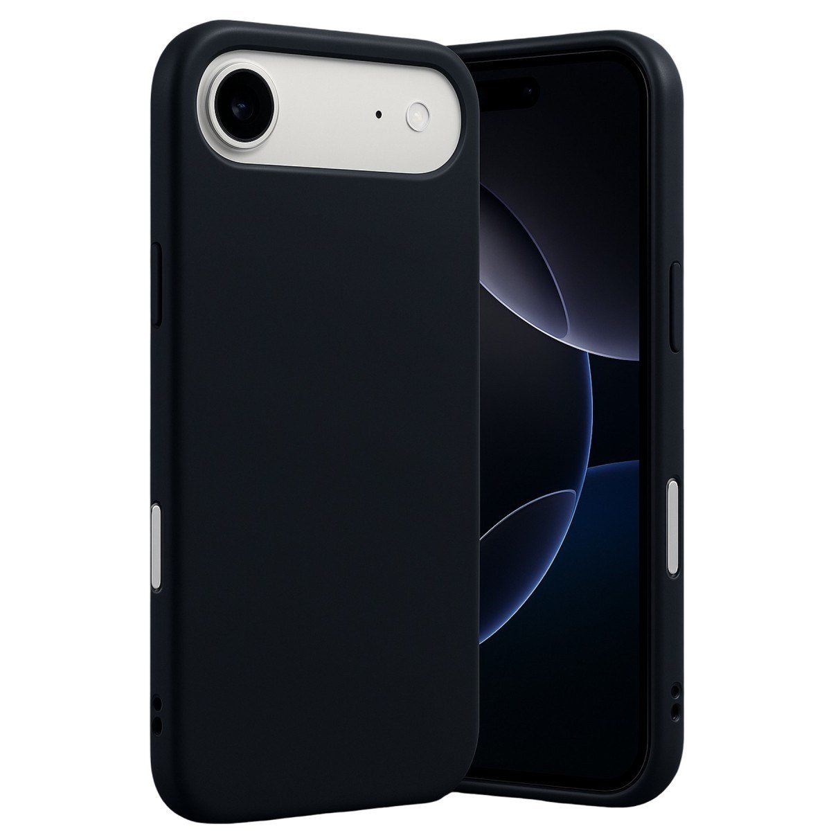 iPhone 17 Air Nano içi Kadife Silikon - Siyah