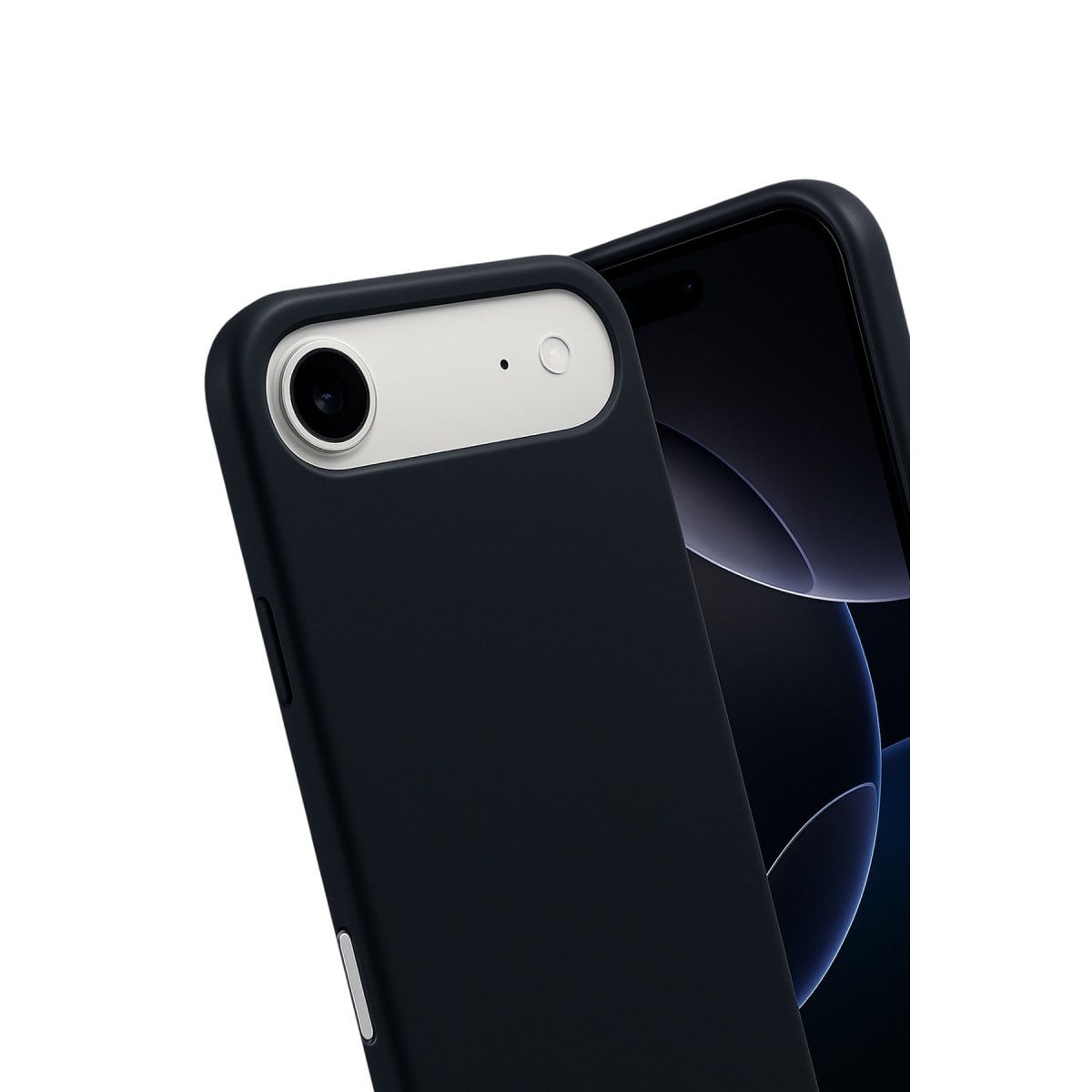iPhone 17 Air Nano içi Kadife Silikon - Siyah
