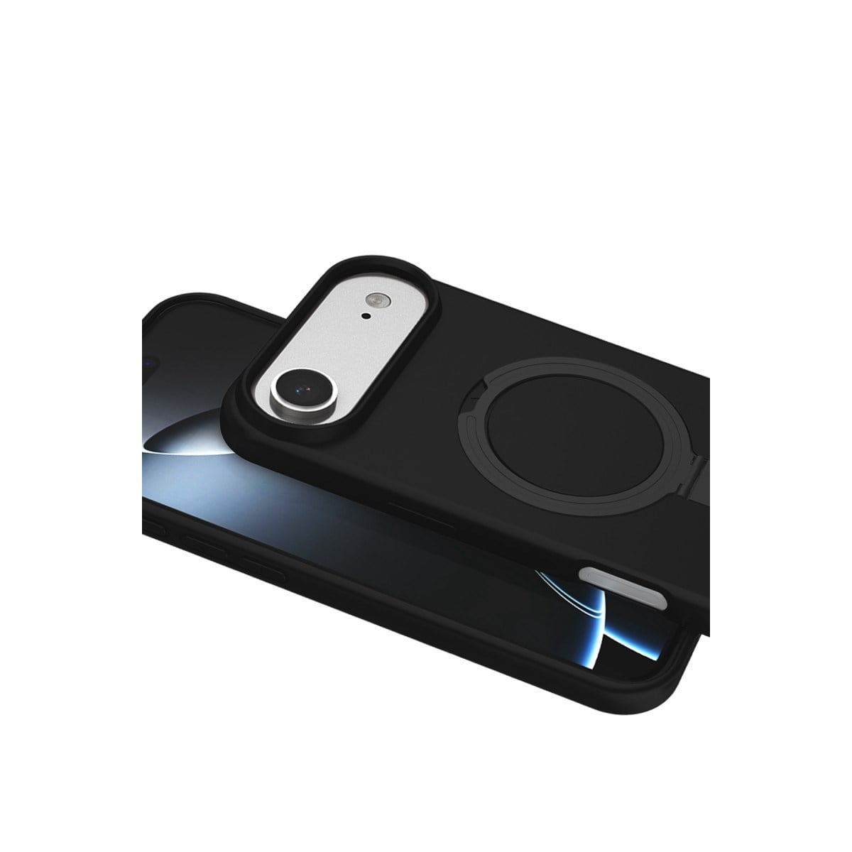 iPhone 17 Air Regal Magsafe Standlı Kapak - Siyah