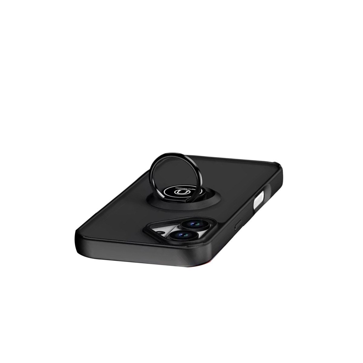 iPhone 17 Montreal Yüzüklü Silikon Kapak - Siyah