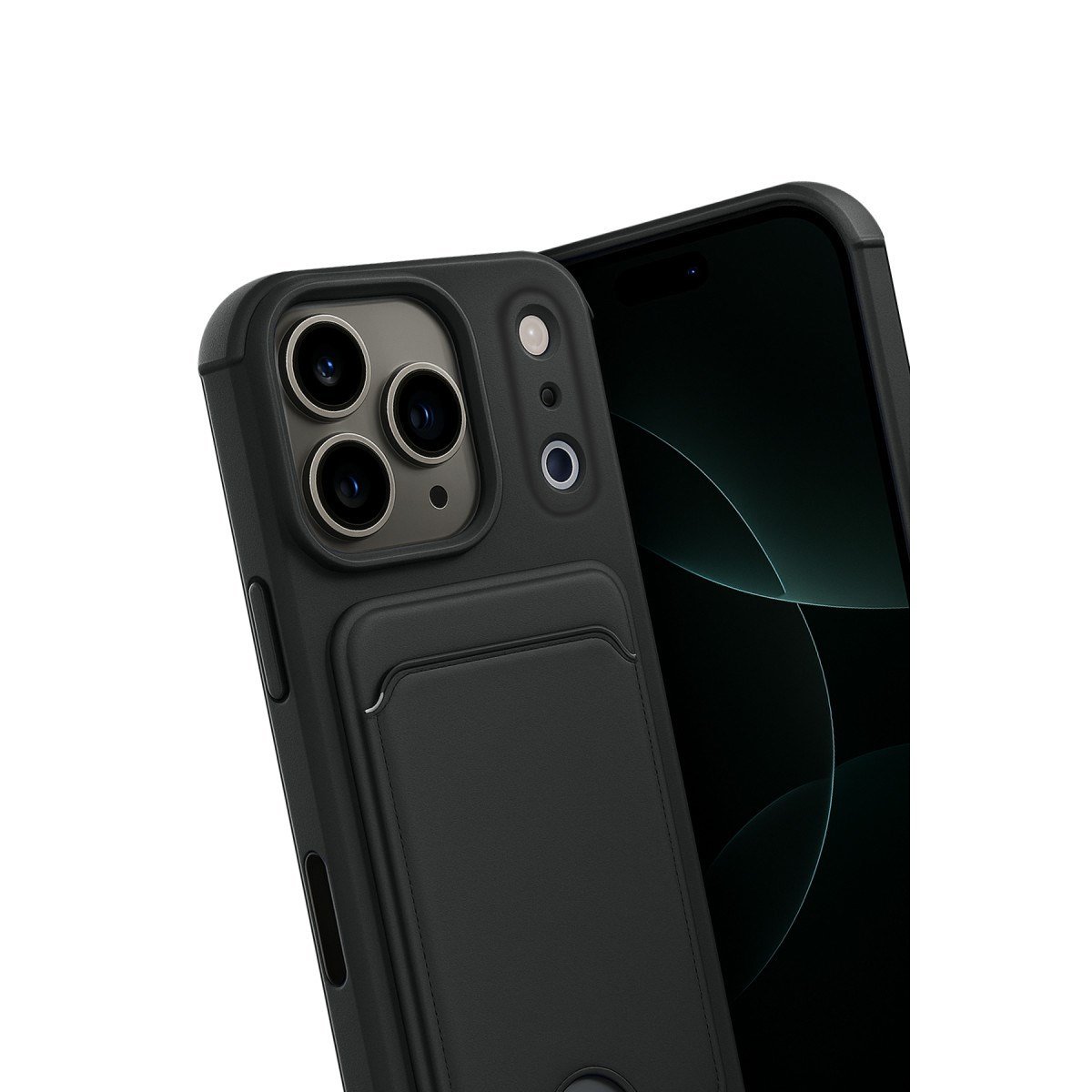 iPhone 17 Pro Kelvin Kartvizitli Silikon - Siyah
