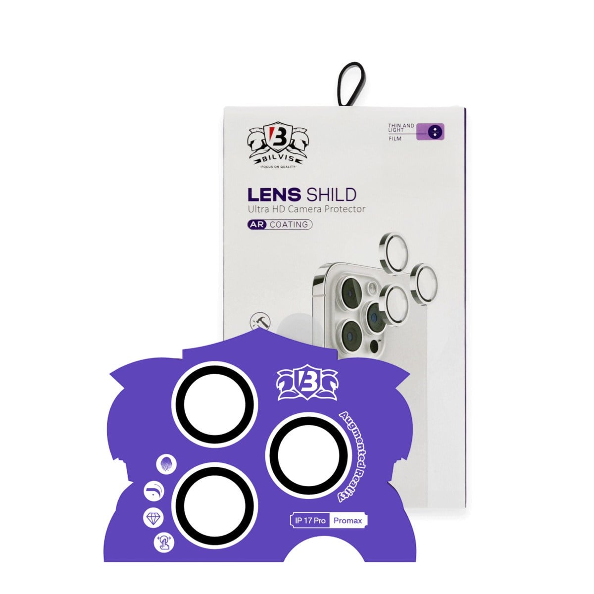 iPhone 17 Pro Max Bilvis Titan Kamera Lens - Gümüş